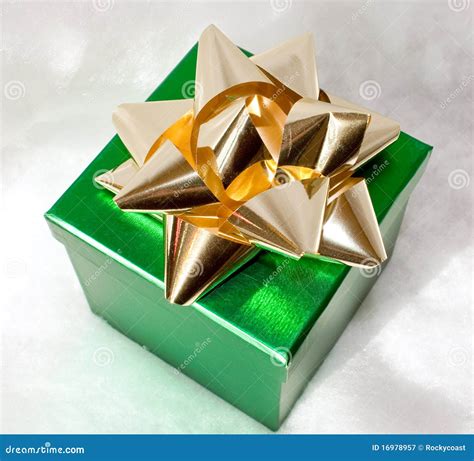 tiny metal present box gold bow|Gold Bow Gift Box .